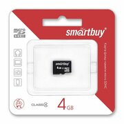 Карта памяти SmartBuy MicroSD 4GB, class 4, 18, 8Мбс