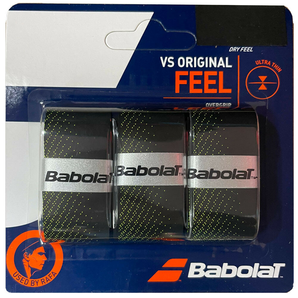 Обмотка для ручки ракетки Babolat Overgrip VS Original x3, Black/Yellow