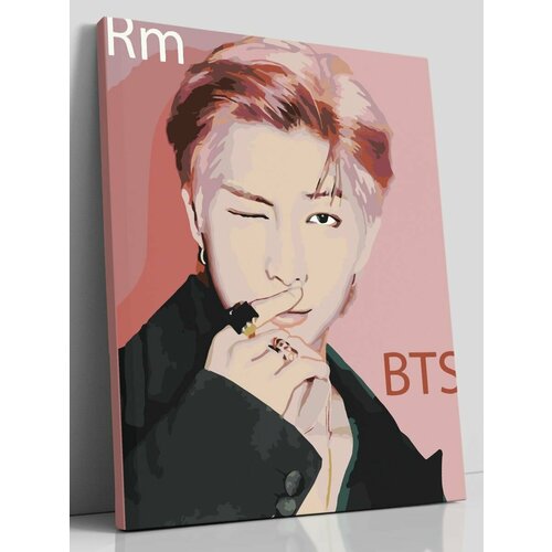 фото Картина по номерам на холсте с подрамником, "bts k-pop рм rm", 40х50 см раскрасим сами