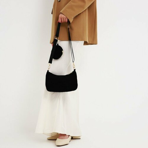 фото Сумка багет nazamok, черный, желтый