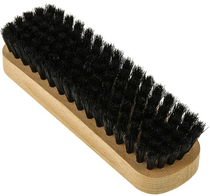 Щетка с натуральной щетиной "Glanzburste", средняя, цвет: темный