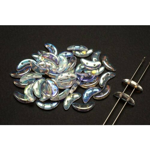 Бусины Crescent beads 10х3мм, цвет 0310-X00030 Crystal AB, 708-106, 5г (около 40 шт) crafts beads round crystal ab glass jewelry charms garment beads craft beads needlework for jewelry making