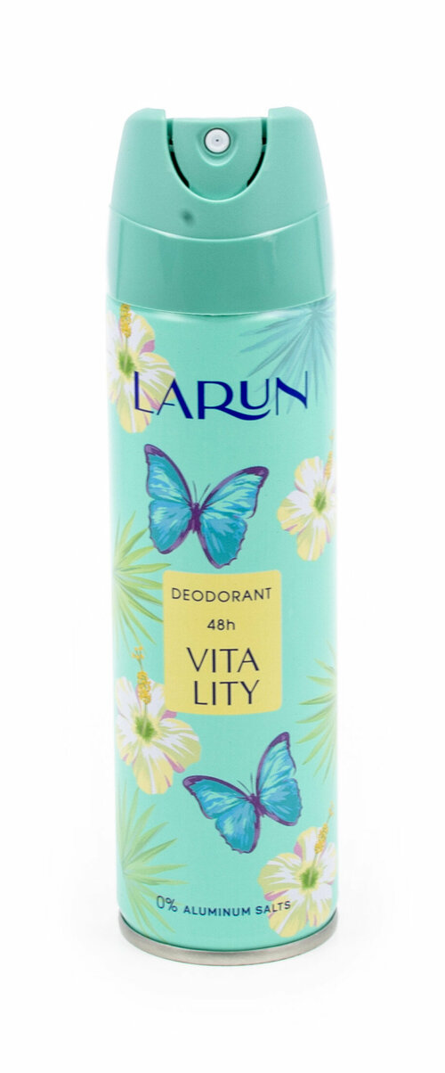 Дезодорант женский Larun / Ларун Vitality спрей 150мл / защита от пота и запаха