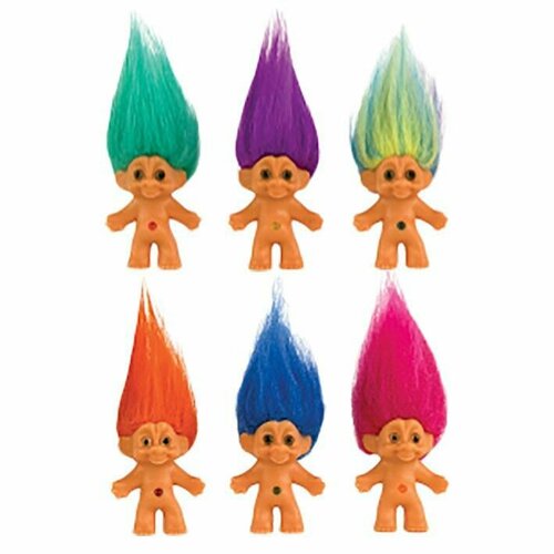 hasbro сумасшедшие прически 6 цветов b1155 Игрушка Hasbro Trolls World's Smallest Good Luck Trolls Gem Stone with Turquoise Hair