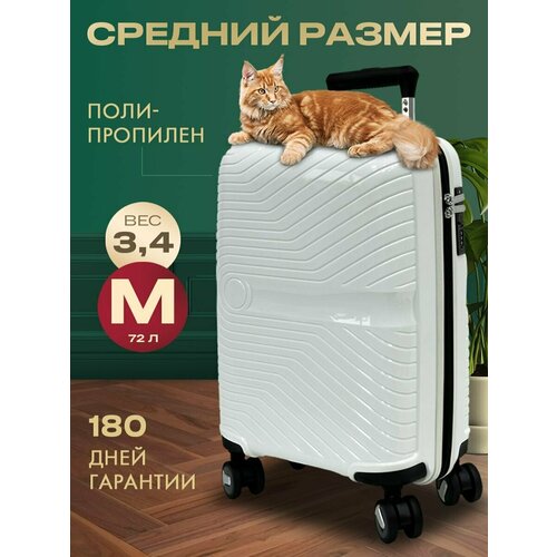 фото Чемодан myxbag, 75 л, белый