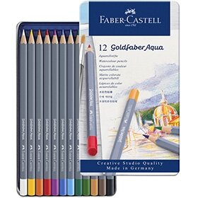 Карандаши акварельные Goldfaber Aqua, 12 цветов Faber-Castell - фото №14