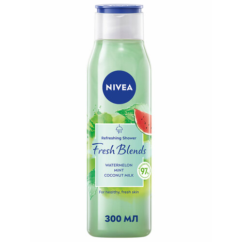 Гель для душа Nivea Fresh Blends Watermelon Mint Coconut Milk, 300 мл