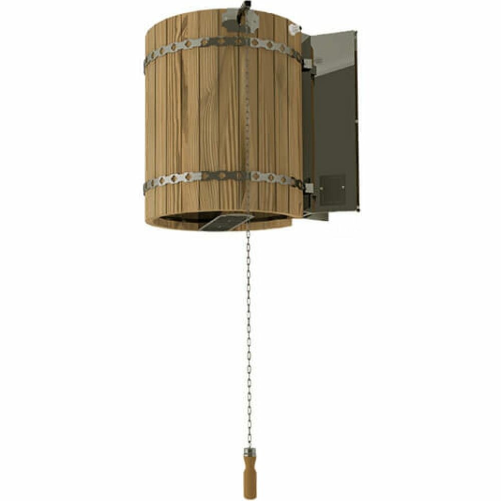 VVD Обливное устройство для бани Ливень, деревянное обрамление термо, 50 литров 1126