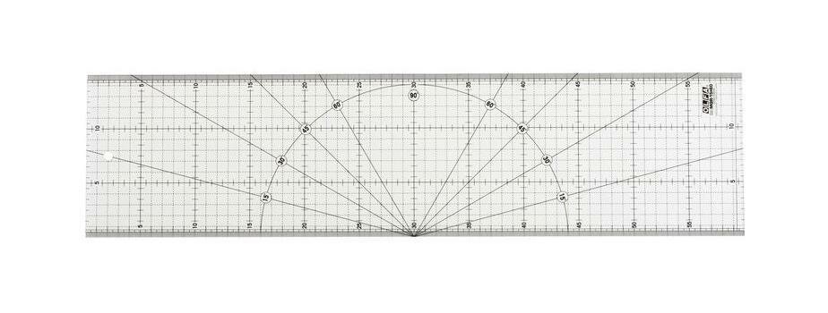 OLFA Линейка метрическая разметочная MQR-15x60 прозрачный/черный 15 см 60 см 0.3 см - фото №5