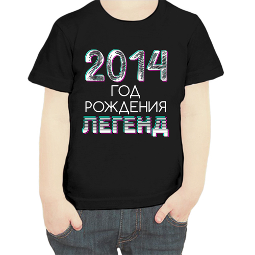 фото Футболка , размер 104, черный нет бренда