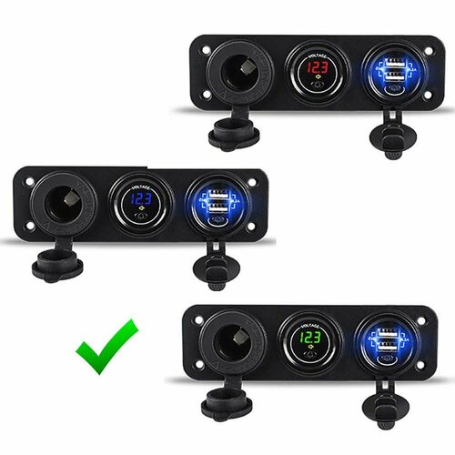 Разветвитель автомобильный Врезной TDS TS-CAU48 Зеленый 1226₽