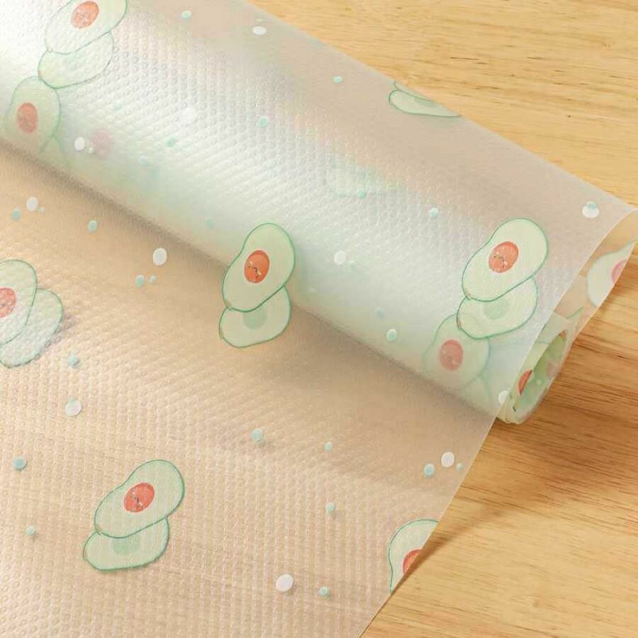 Противоскользящий коврик 45х150 для холодильника и шкафов, Авакадо