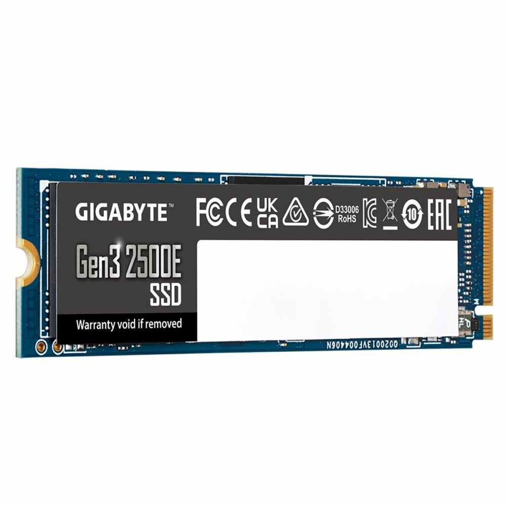 Накопитель SSD M.2 2280 GIGABYTE Gen3 2500E 2TB PCIe 3.0x4, NVMe 1.3 2400/2000MB/s MTBF 1.5M 480TBW - фото №2