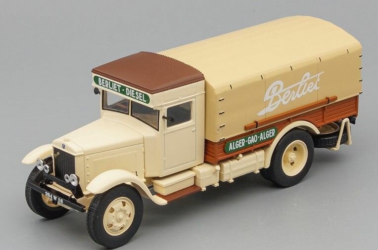 BERLIET GVL 28 Diesel Alger-Gao-Alger 1932, beige масштабная модель грузовика коллекционная