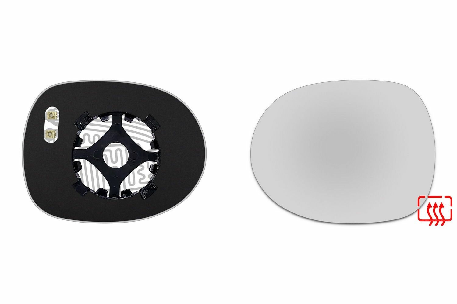 Элемент зеркала HONDA Civic VIII 5D c 2006 по 2011 левый сферический c обогревом 36200608