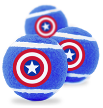 Игрушки Buckle-Down / Теннисные мячики Бакл-Даун для собак Капитан Америка синий