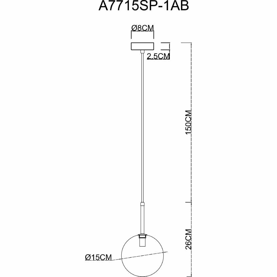 Светильник Arte Lamp CAMERON A7715SP-1AB - фото №15