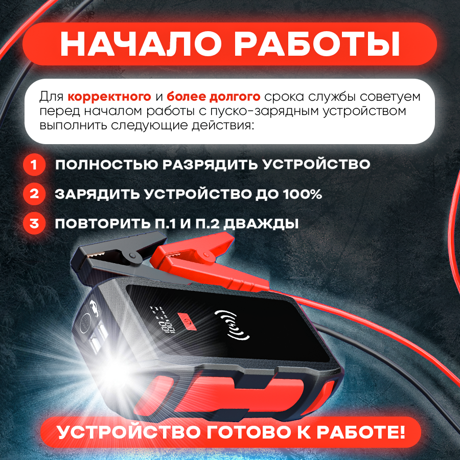 Пусковое устройство с дисплеем/Автостарт/Джамп стартер/Jump Starter/Пусковое устройство