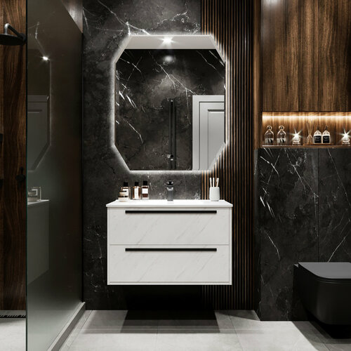 Зеркало для ванной с подсветкой лацио 100 х 80 см бесконтактный сенсор с диммером 13087₽