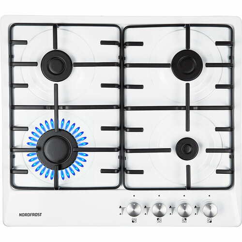 Газовая варочная поверхность NORDFROST HS 6040 W белая эмаль 1039000₽