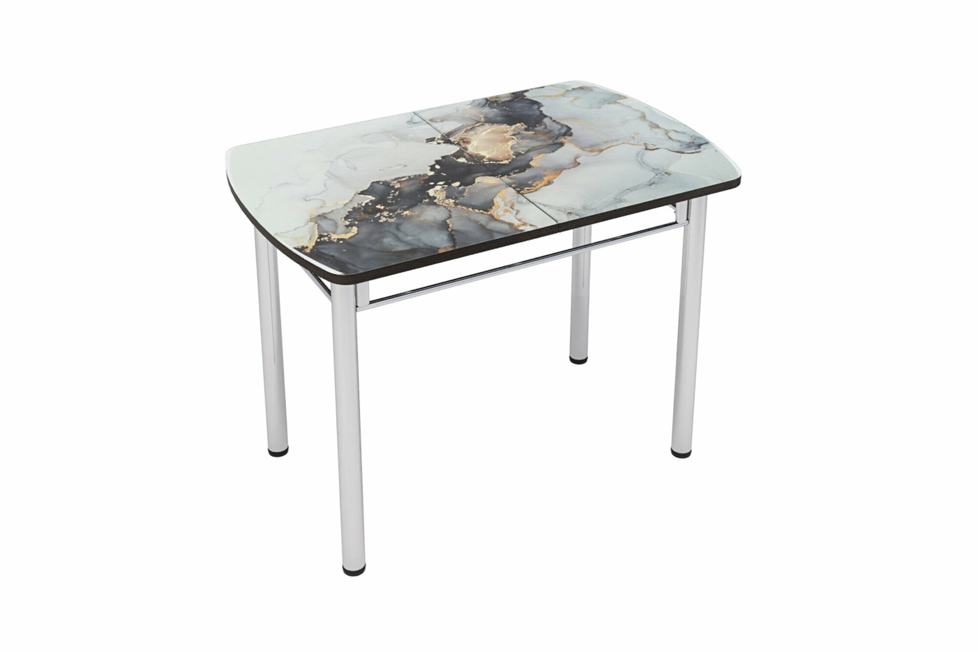 фото Стол раздвижной Интерьер-Центр с фотопечатью спейс серый 110x70x80 см