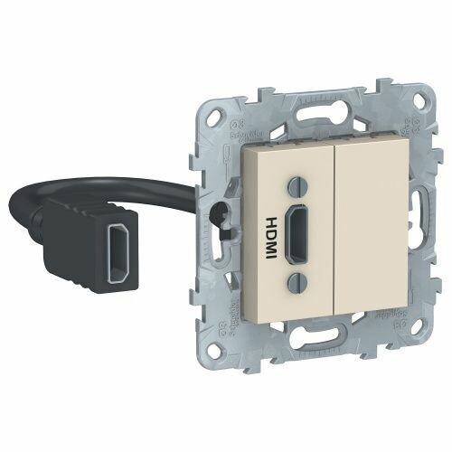 фото UNICA NEW Розетка HDMI, бежевый