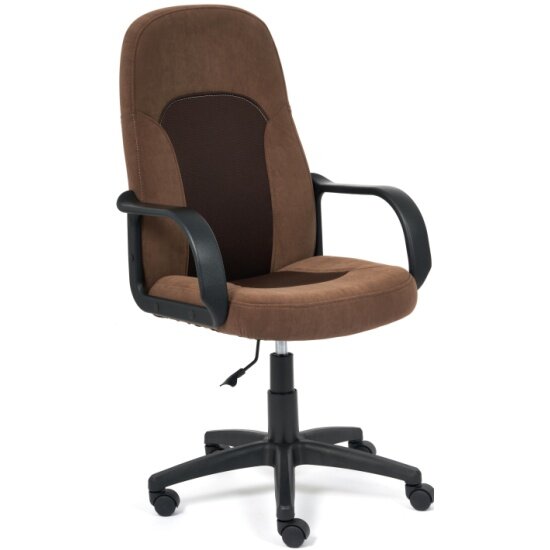 Кресло офисное TETCHAIR PARMA флок/ткань коричневый 6/TW-24