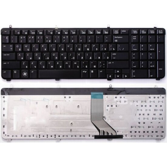 Клавиатура для ноутбука AMPERIN HP Pavilion DV7 DV7-2000 DV7-2100 DV7-2200 DV7-3000 черная