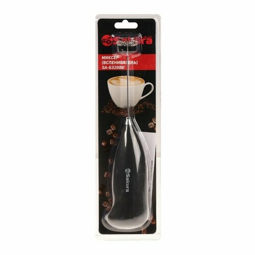 Вспениватель молока Sakura SA-6328BK питание от 2хАА чёрный комплект из 6 шт 2449₽