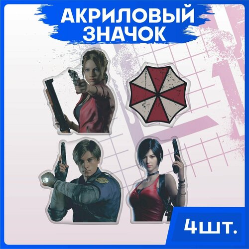 Акриловые значки Resident evil Леон