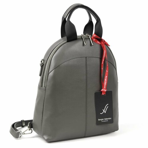 фото Рюкзак sergio valentini, фактура гладкая, серый