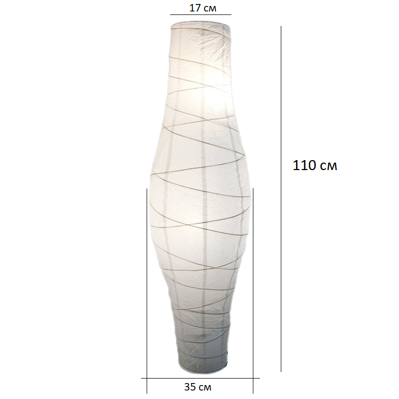 Бумажный абажур для напольного светильника дудеро икеа торшер белый 110*17 см