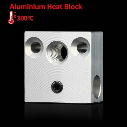 Термоблок Алюминиев CR10 5aplus cr10 aluminum brass plated copper heated block for ender 3 cr10 ender3 v2 3d printer extruder hotend mk8 nozzles