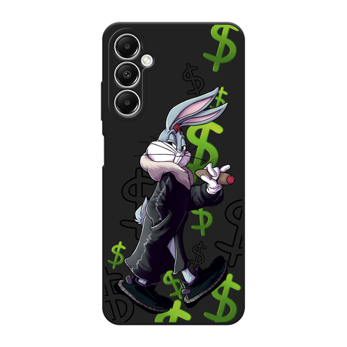 Матовый силиконовый чехол на Samsung Galaxy A05s / Самсунг А05s Rich Bugs Bunny, черный силиконовый чехол rich bugs bunny на samsung galaxy a05s самсунг галакси a05s