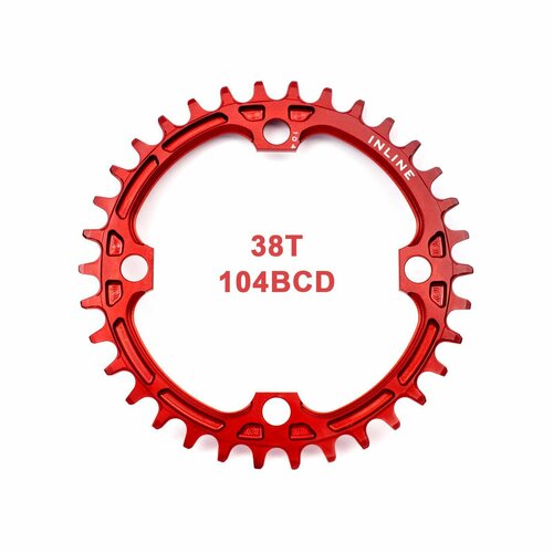 Звезда передняя Inline Narrow Wide 38T BCD104 SPD10/11 Red