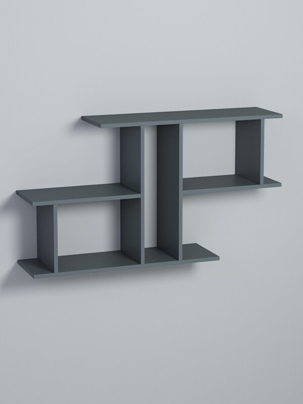 Полка настенная "вайб" №9, Темно-серый. Производитель товара - компания Westcom.