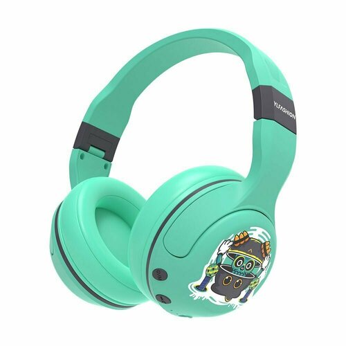 Наушники детские беспроводные Бен YLFS-88BT с Bluetooth 51 полноразмерные с микрофоном зелёные 1664₽