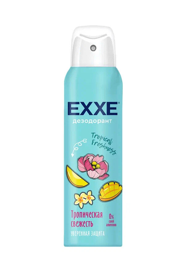 EXXE Дезодорант спрей женский Тропическая свежесть Tropical Freshness 150мл