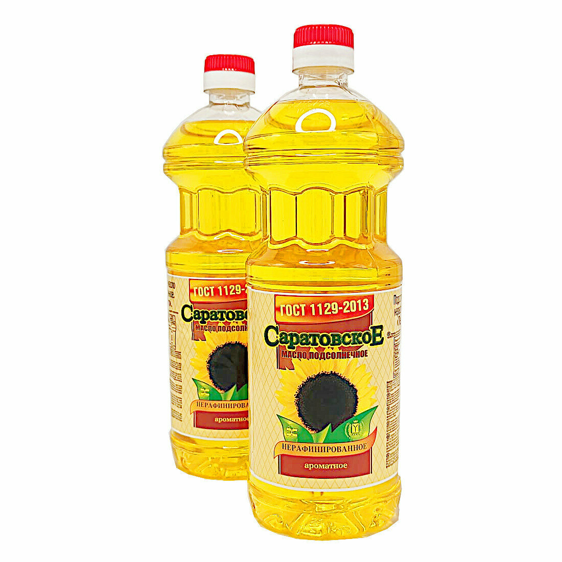 фото Масло "Саратовское" подсолнечное нерафинированное ароматное, 0,9 л * 2 шт.