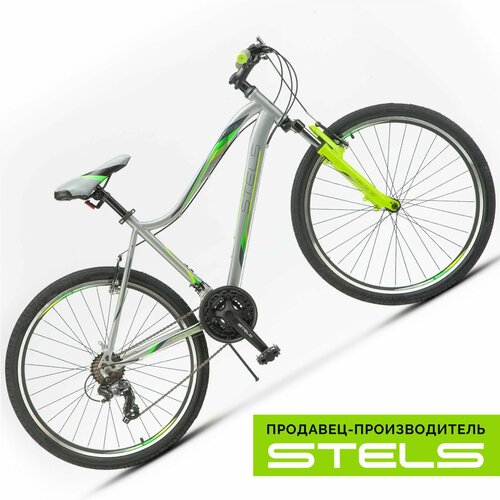 Велосипед горный женский Miss-5000 V 26 V050 Серебристый-салатовый рама 18 item030 2092600₽