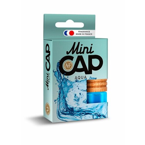 Ароматизатор подвесной с деревянной крышкой "AURA FRESH Mini CAP Aqua" (Аква) 4ml AURA FRESH 23384