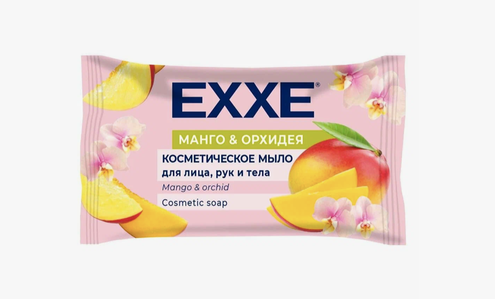 фото EXXE Косметическое мыло "Манго и орхидея", 75г (флоу-пак)