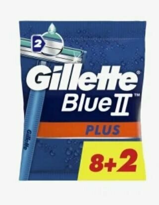 фото Gillette Одноразовые бритвы Blue2 Plus, 10 шт