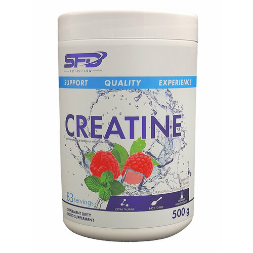 Креатин моногидрат SFD Creatine 500г (Малина) Порошок / Спортивное питание для набора мышечной массы