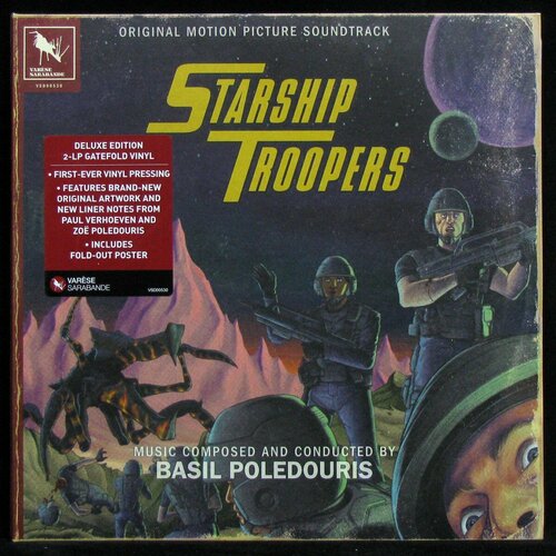 Виниловая пластинка Varese Sarabande Basil Poledouris – Starship Troopers (Original Motion Picture Soundtrack) (2LP, + poster) varese sarabande soundtrack angelo badalamenti blue velvet original motion picture soundtrack coloured vinyl 2lp