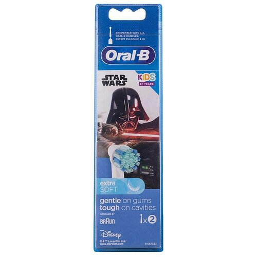 Насадки Braun Oral-B Kids Star Wars детские, 2 шт насадка для зубных щеток braun oral b kids eb10s star wars 4 шт