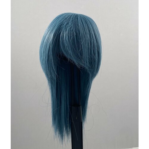 dollga wig lr 002 Парик для БЖД кукол DollGa Wig LR-020_D (каскад, голубой, размер 6-6,5 дюймов/15-16,5 см)