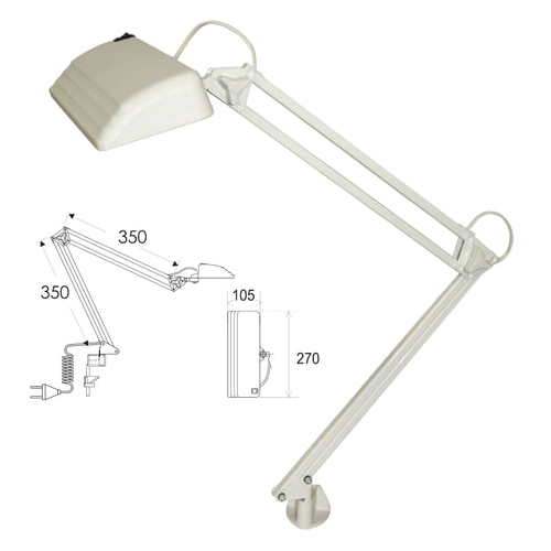Светильник настольный Дельта П-С32 на струбцине светодиодный 12 Вт белый высота 60 см 6374₽
