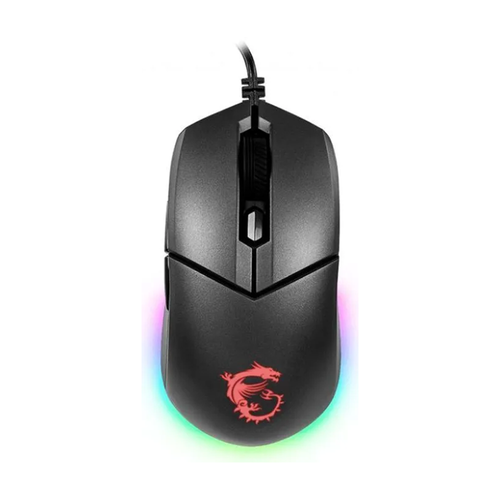 Мышь MSI Gaming Mouse Clutch GM11, Wired, DPI 5000, symmetrical design, RGB lighting, Black computer mouse gamer ergonomic gaming mouse usb wired game mause 5500 dpi silent mice with led backlight 6 button for pc laptop