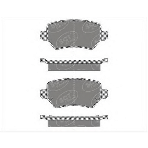 SCT GERMANY sp494 (1605086 / 1605233 / 1605625) колод. торм. перед. venga 10- / Opel (Опель) Astra (Астра) g / h / Zafira (Зафира)